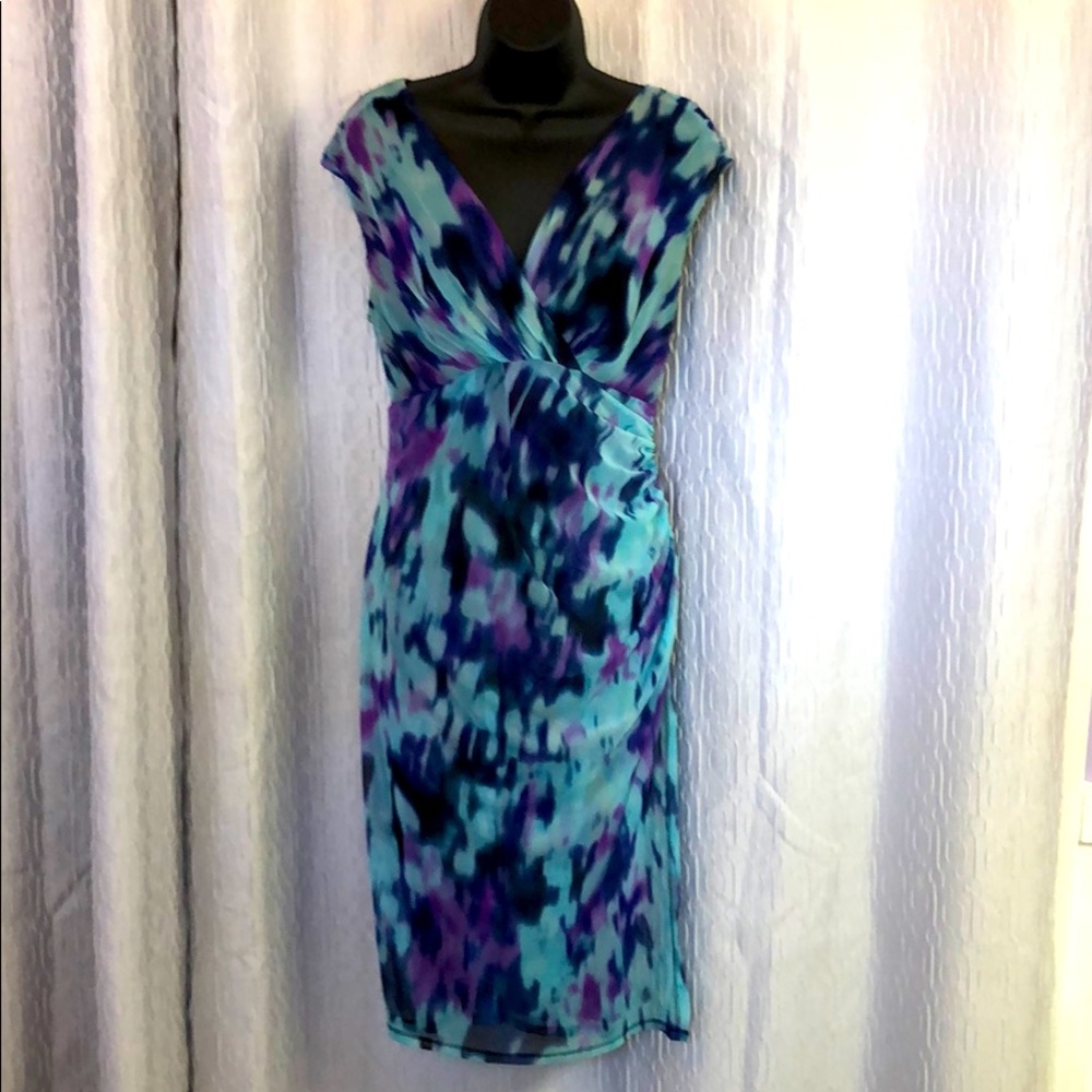 Faux wrap dress.